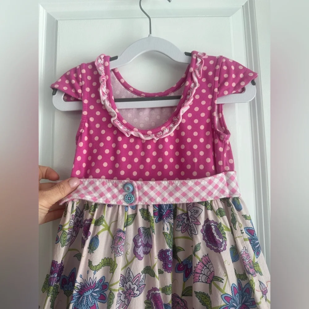 Matilda Jane Girls Brilliant Daydream Dot Dot Dress Size 4